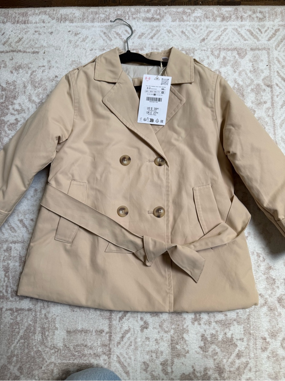 Zara toddler trench coat